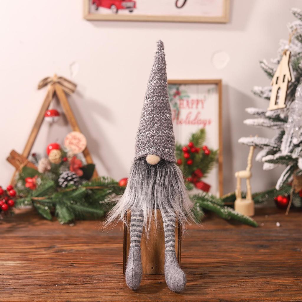 Christmas Gnome Ornament: Long-Legged Faceless Doll Hanging Decoration
