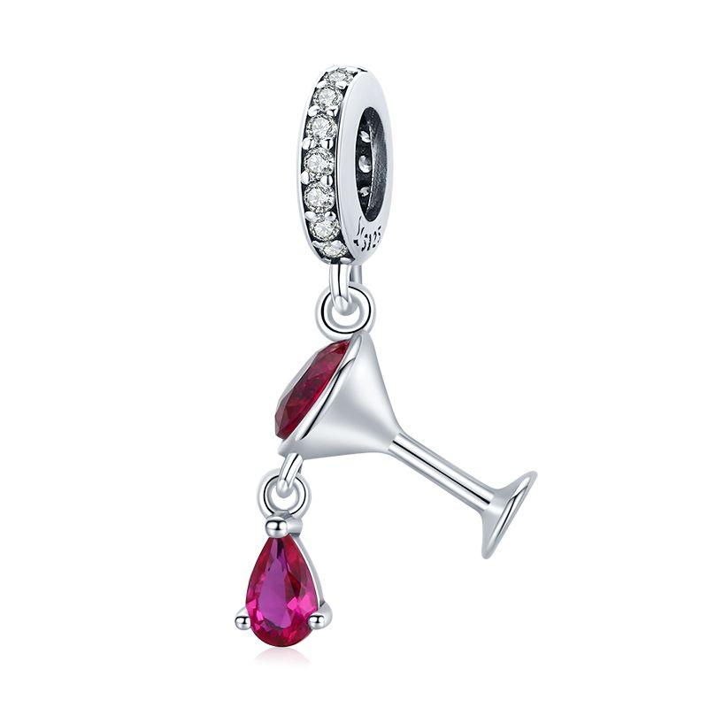 WOSTU Ciondolo Ciambella in Argento 925 Dolce Caramella Charms Budino Cibo Carino Adatto per Bracciale Donna Ragazza Gioielli Raffinati