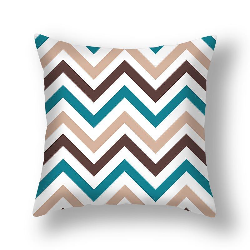 Simple Style Geometric Linen Pillow Case Home Sofa Decoration Bedside Lumbar Pillow Cushion