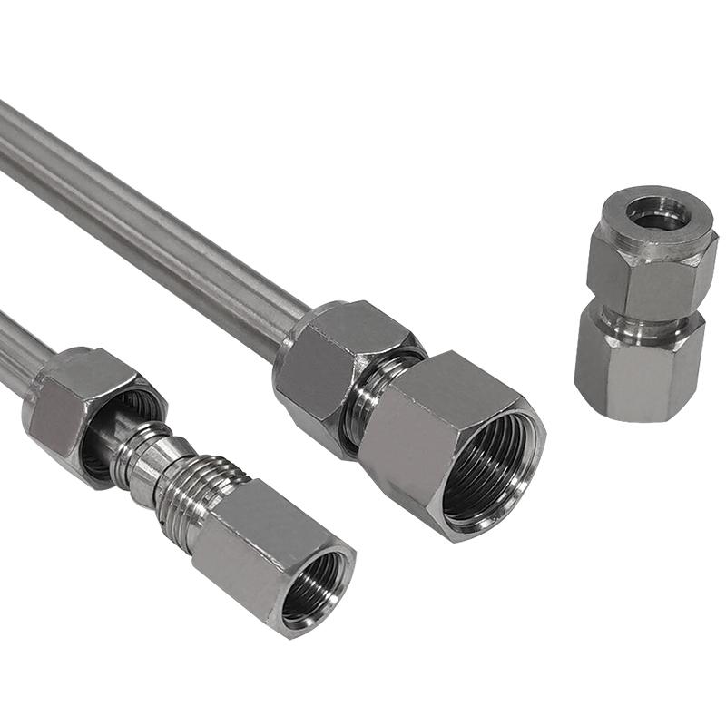 304 Stainless Steel Internal Thread Sleeve Connector for Pressure Gauge with Single & Double Sleeve Options