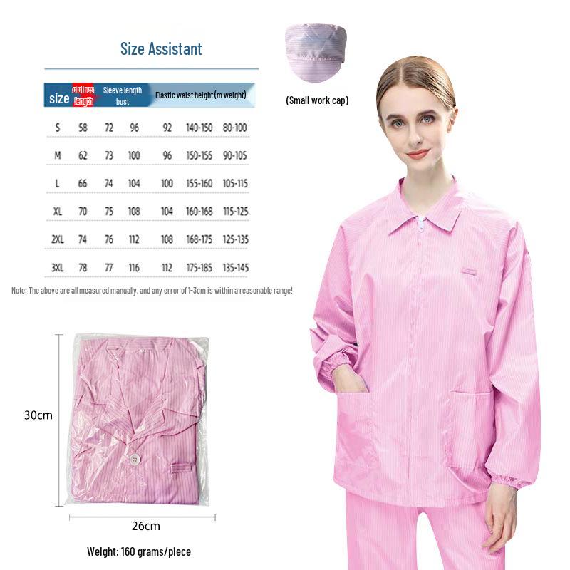 Polyester Antistatische Staubdichte Schutzkleidung mit kurzen und langen Ärmeln