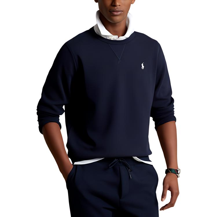 Polo Ralph Lauren Embroidered Print Crew Neck Long Sleeve Sweatshirt Men sweatshirt Navy-Blue MNPOKNI16822533-410