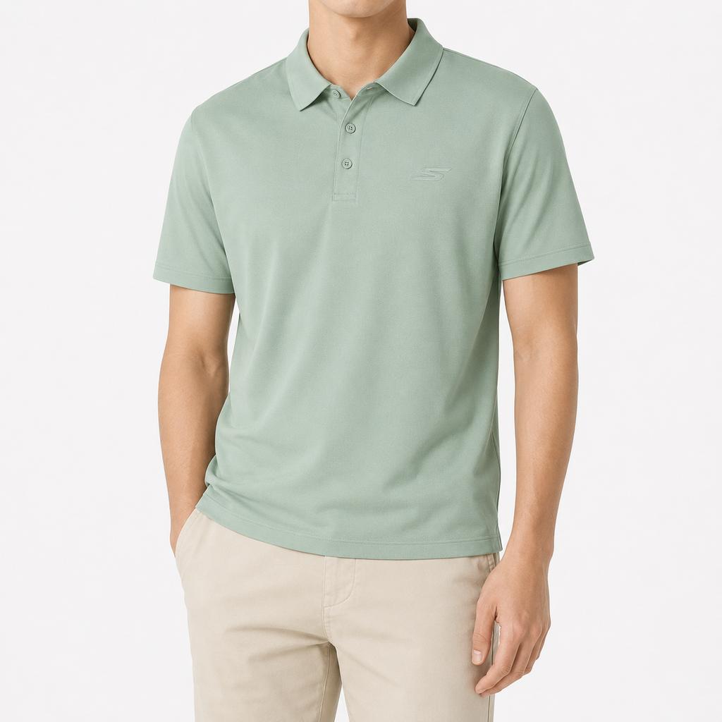 Skechers Breathable Quick-Dry Moisture-Wicking Polo Shirt Men Tops P226M350-0473
