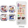 Children's Simulate Kitchen Toy Tableware Barbecue Cart Kids Toys BBQ Foods Storage Box Boy Girls Role Play Game Christmas Gifts