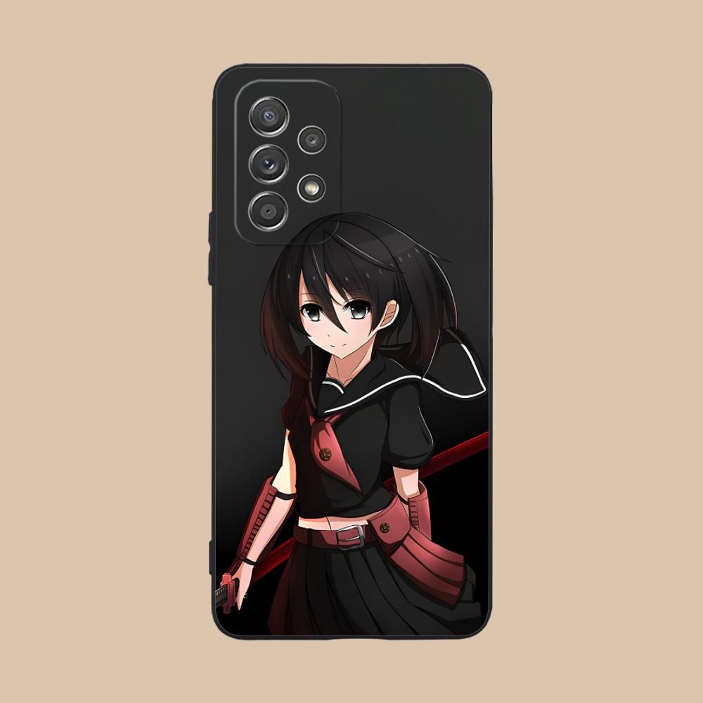 Akame Kurome Matte TPU Mobile Phone Case for Samsung Galaxy M55 54 42 35 34 33 32 23 22 15 14 13 12 F55 5G Colorful Cover