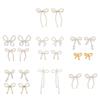 Delicate Bowknot Earrings Fashion Ear Jewelry Bowknot Shaped Ear Studs Alloy Material Suitable for Fashionable Outfits