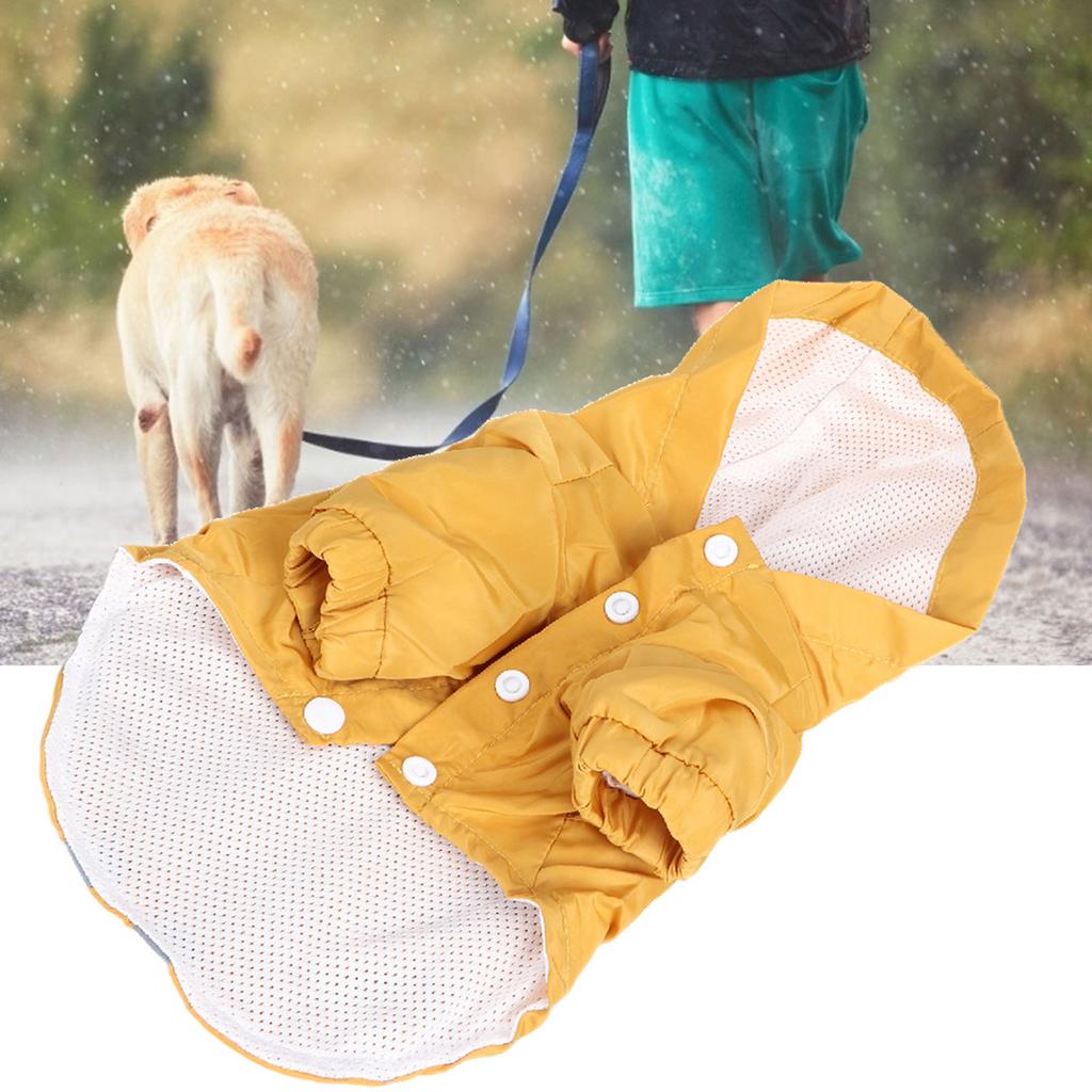 Polyester Wasserdicht Reflektierender Druck Schriftzug Doppellagiger Faltbarer Haustier Hund Regenmantel mit Aufbewahrungstasche