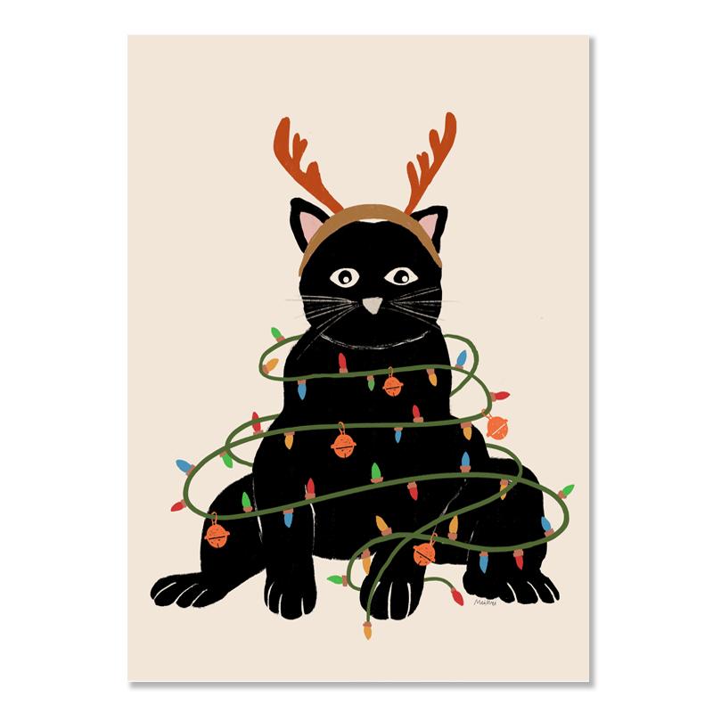 Christmas Tree Garland Decor Posters Merry Christmas Canvas Painting Nordic Poster Holiday Room Wall Art Picture For Home Decor