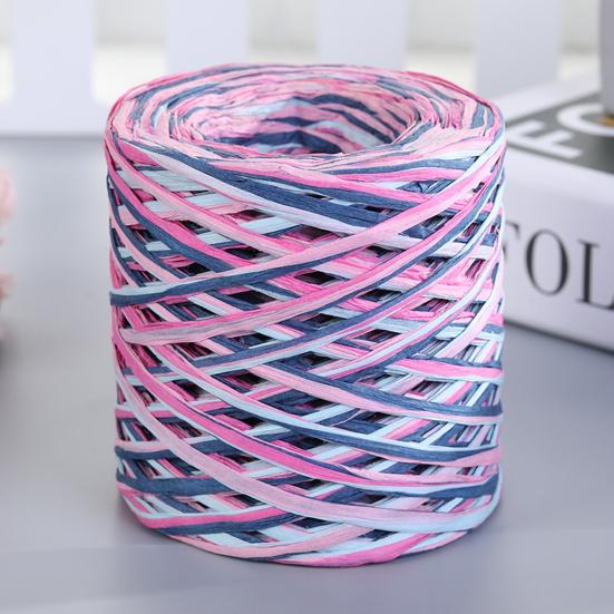 1 Roll Paper Cord Recyclable DIY Clear Texture Hand-knitted Wrapping Raffia Straw for Festival