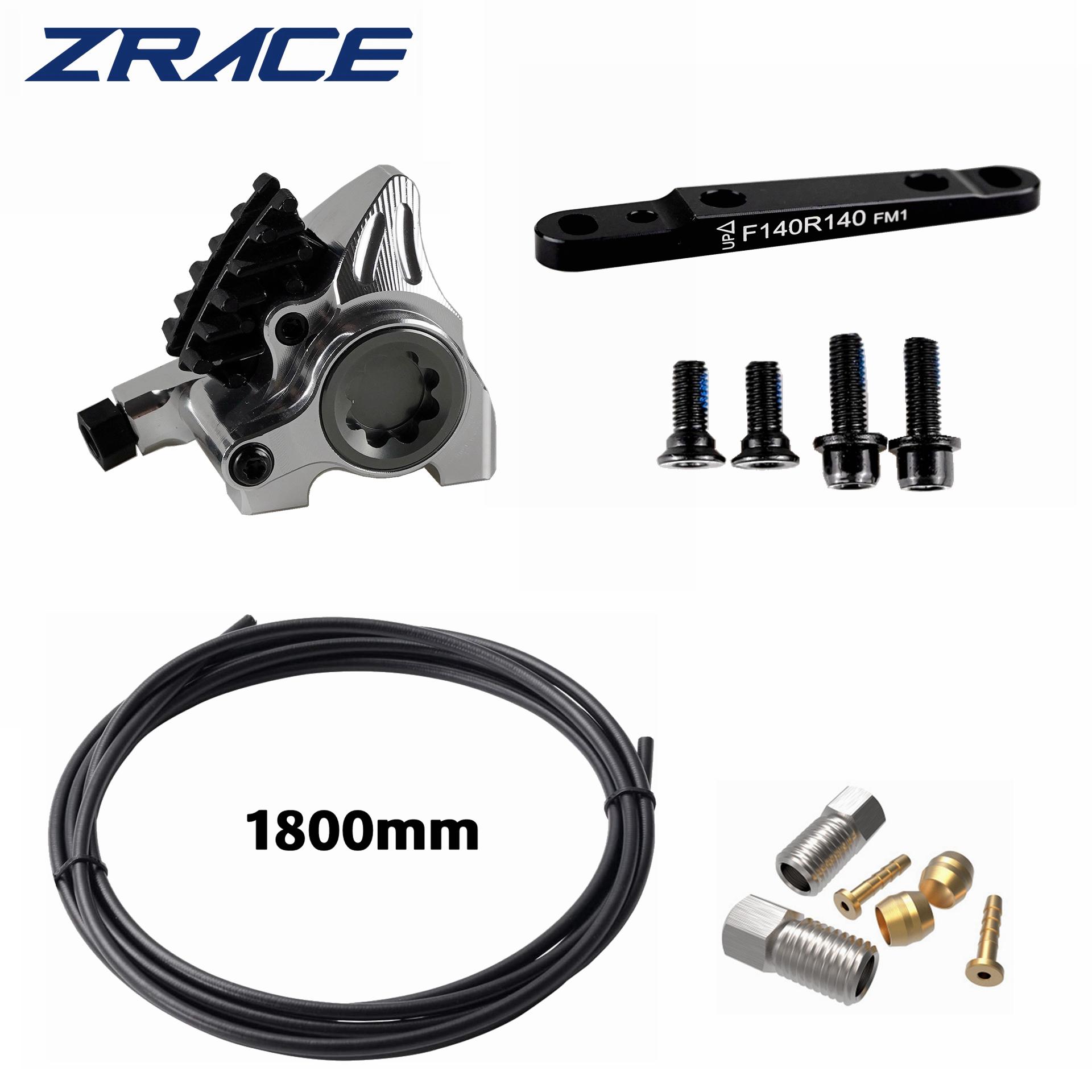 

ZRACE XG Road Hydraulic Brake,Flat Mount Caliper, ICE-TECH Pads, BMX Raceing, Full CNC Lightweight Silver caliper front