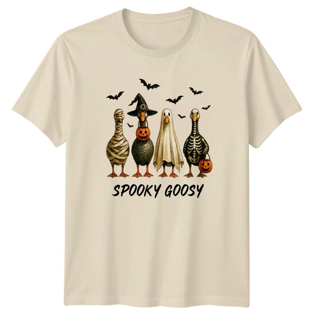 Spooky Goosy Halloween Geese Holidays Unisexs TShirt Unisexs Graphic Tee