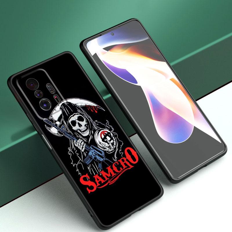 Sons of Anarchy TV Black Silicone Phone Case For Xiaomi Mi 9 SE 8 10T 11 12 13 Lite 9T 11T 12S 12T 13T 14 Pro 5G NE 11i 12X