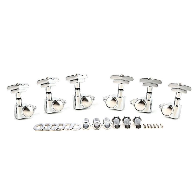 6Pcs Guitar Tuning Pegs 3R3L Tuner Machine Heads 1:21 Sealed Art Decor Rotomatic Tuners Head Replacement with 3 Colors