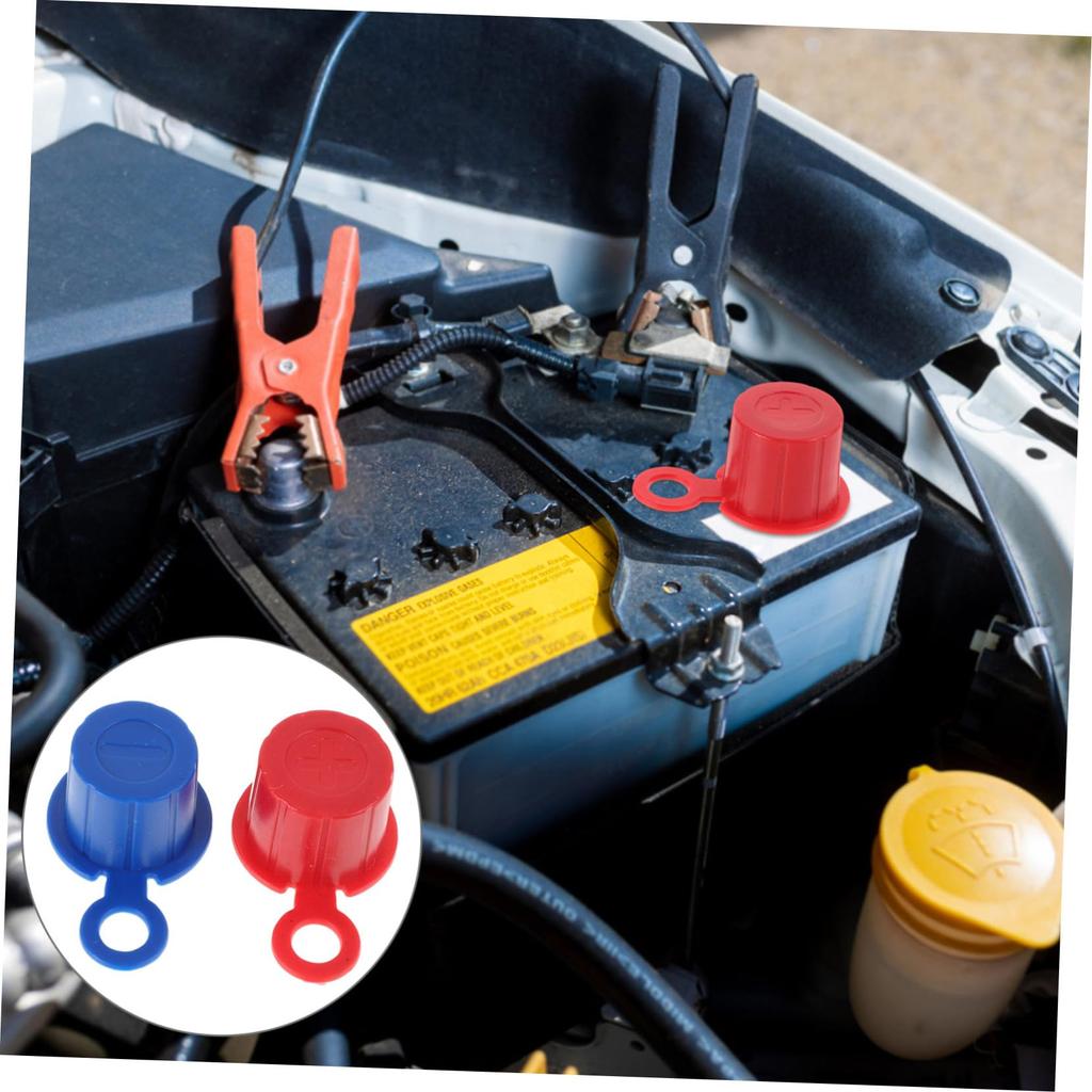 VALICLUD Terminal Cover Caps 1 Pair Car Protector Auto Electrode Protective Cover