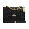 New Klare Patent Leather Bonded Leather Messenger Bag Shoulder Bag Crossbody Bag Women's Black CH315-IMBLK
