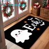 1pc, 2D Flat Printing, Halloween Cute Little Eek Entrance Doormat, Non-Slip Machine Washable Easy-to-Clean Polyester Mat, Suitable for Home and Outdoo