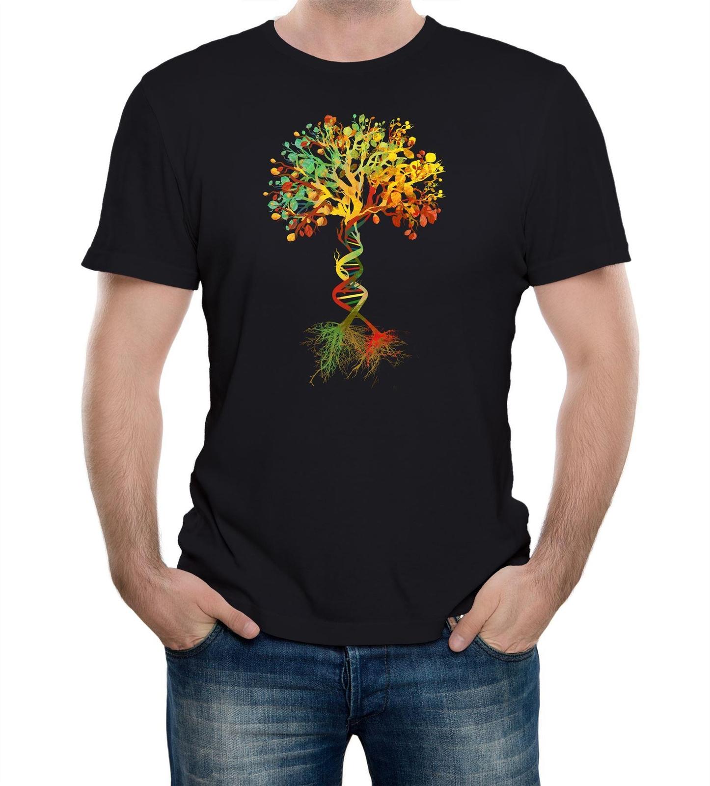 Tree of Life Men s T-Shirt Mens Womens Tees Top DNA Genetic Code Biology Earth Nature Science M
