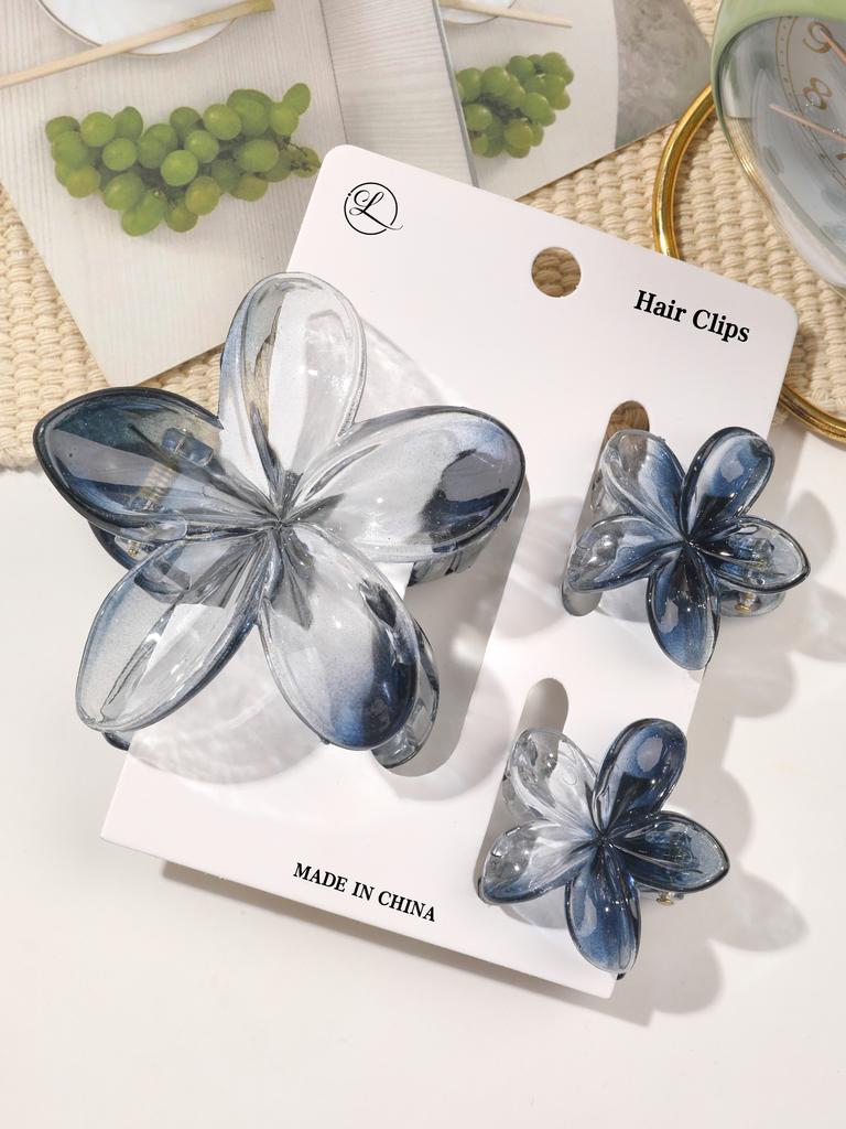 4 Stück Niedliche Blume Bananen Haarspangen für Dickes Haar, Starker Halt Rutschfest, Hawaiianisch, Haarschmuck für Frauen Mädchen Urlaubsgeschenk