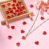 KitBeads 100pcs Enamel Red Heart Charms Mini Valentine's Day Love Heart Shaped Charms for Jewelry Making Bulk