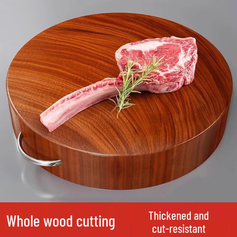 Zhi Shi Thick Round Solid Wood Cutting Board