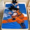 Goku Cartoon Pattern Flannel Blanket, High Quality Comfortable for All Seasons, Home Decor, Warmth and Comfort, Perfect for Gifts.