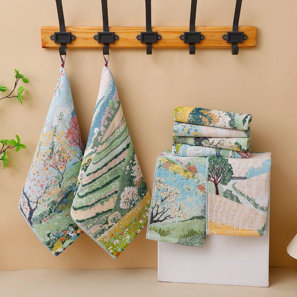 Soft Pure Cotton Face Towels 34x40cm Dish Cloth New Kitchen Towel Kindergarten Children