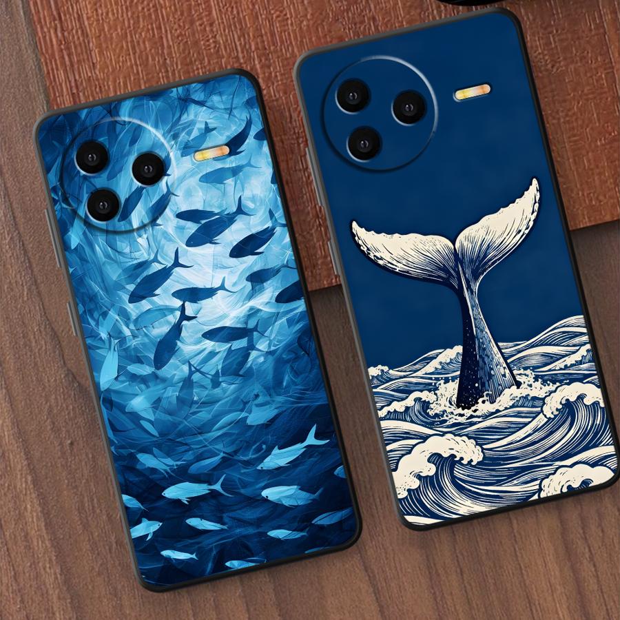 Creative Marine Organisms Art Funda Phone Cover Case for Xiaomi Redmi K40 K80 Pro 13C A5 A4 12C A1 A2 Plus 9 A3 14C 10