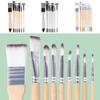7/9Pcs Wooden Handle Watercolor Painting Brush Nylon Hair Art Paint Brushes  Artist
