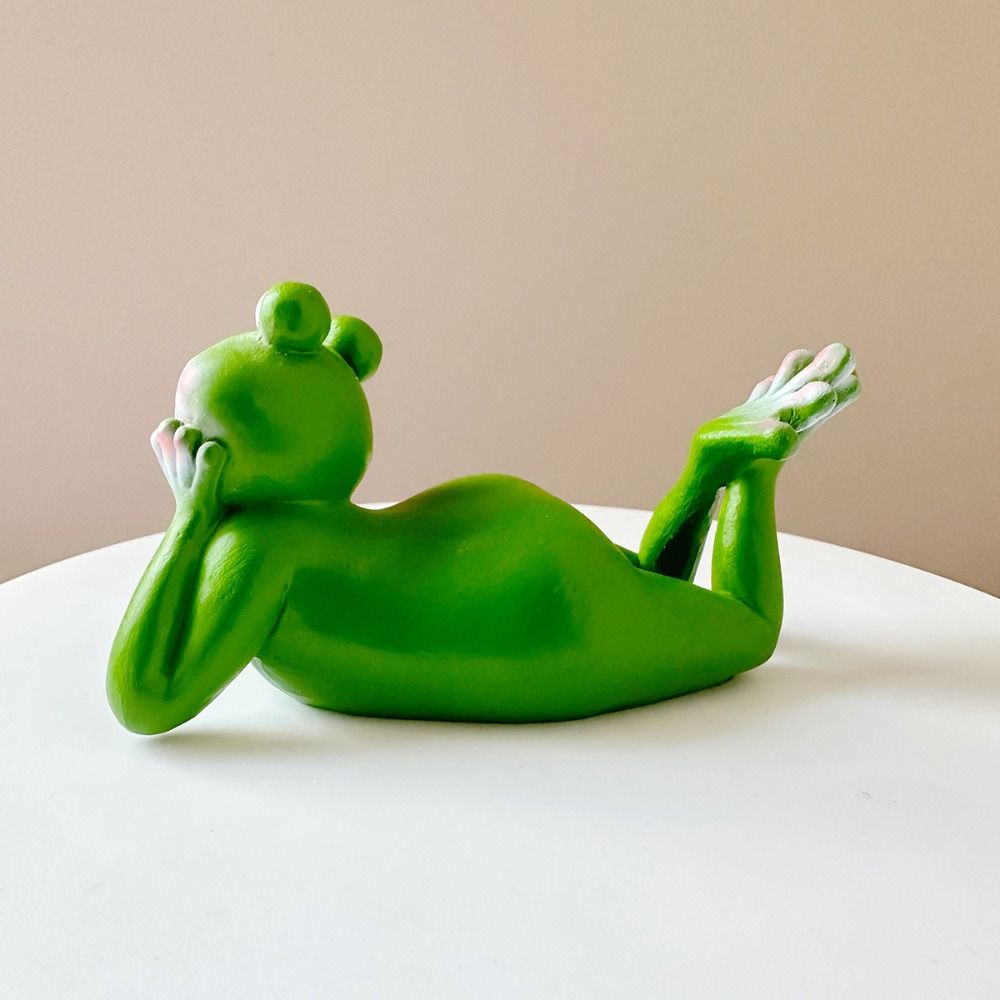 Resin Crafts Frog Bonsai Ornaments Cartoon Animal Statue Funny Frog Hanging Flower Pot  Home Decor