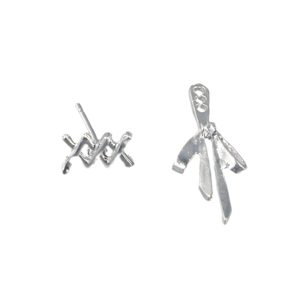 

Harajuku Ribbon Studs Earrings Y2K Lacing Bow Ear Cuff Vintage Accessories Ear Studs