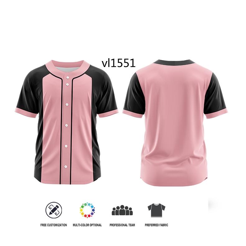 Men Button Sublimation Baseball Jersey Adults Custom Quick Dry Baseball Wear Uniforms Personal T-shirt Breathable Jersey TOP