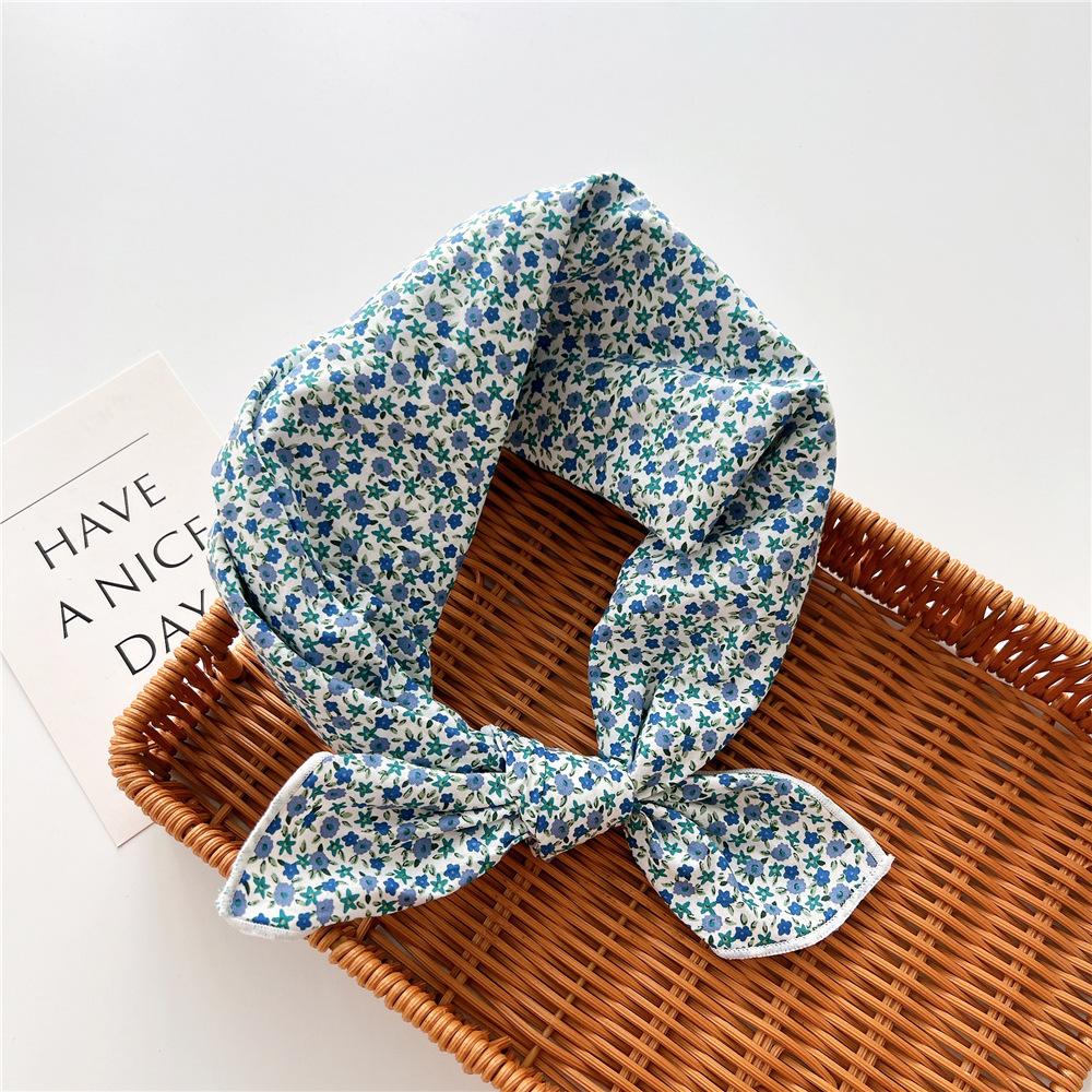 Cotton And Linen Small Square Scarf Silk Scarf Women'S Spring And Autumn New Style Artistic And Versatile Fashionable Temperament Headband Scarf