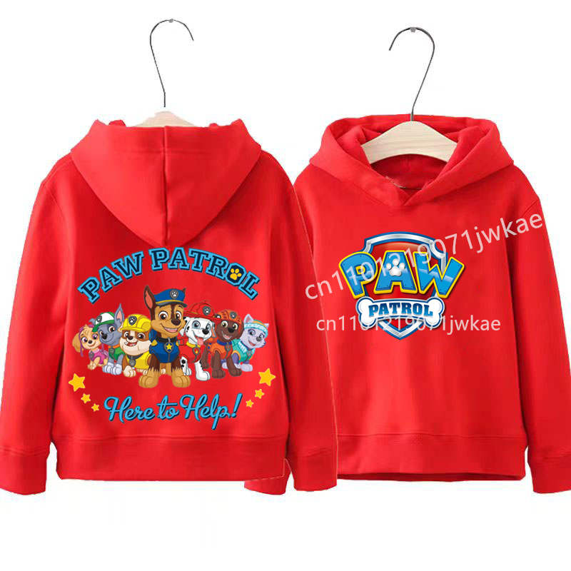 Toddler Boys Girls Casual Pullover Sweatshirt Soft Cozy Top PAW Patrol on Patrol Front and Back Patterns Print Hoodie for Kids