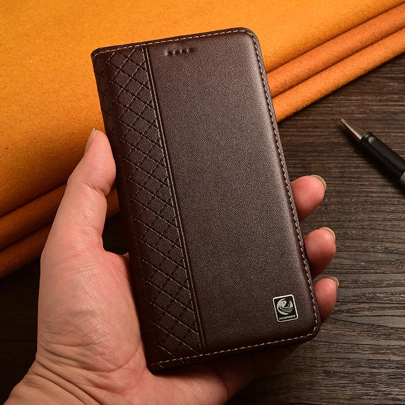 Napa Inner Grid Genuine Leather Flip Case for Samsung Galaxy A20 A30 A40 A50 A60 A70 A80 A90 A11 A21 A31 A41 A51 A71 Cover Cases