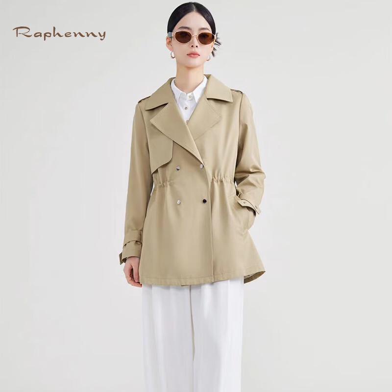 Raphenny Women s Double-Breasted Trench Coat RN101F320 L