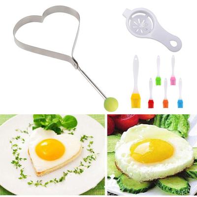 Omelette Mold Stainless Steel Egg Rings Non-Stick Love Star Flower Fried Egg Mold Pancake Shaper Kitchen Gadgets