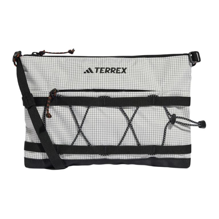 New Adidas Fabric Crossbody Bag Shoulder Bag Unisex Symbol Gray & Black JD3432
