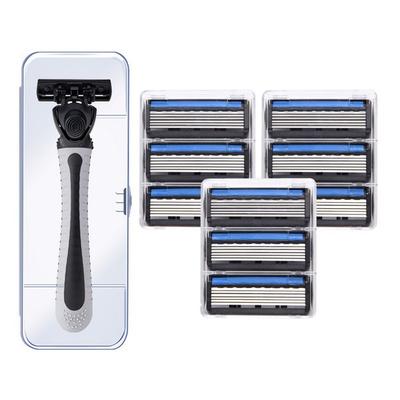 Living Manrep 6 bıçaklı tıraş bıçağı + tıraş bıçağı 3'lü set tıraş kılı alma, Kore tıraş bıçağı