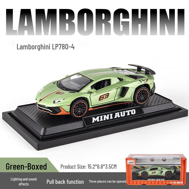Цзянь Юань 1:32 LP780 Игрушечная модель из сплава с механизмом оттягивания, со звуком и светом