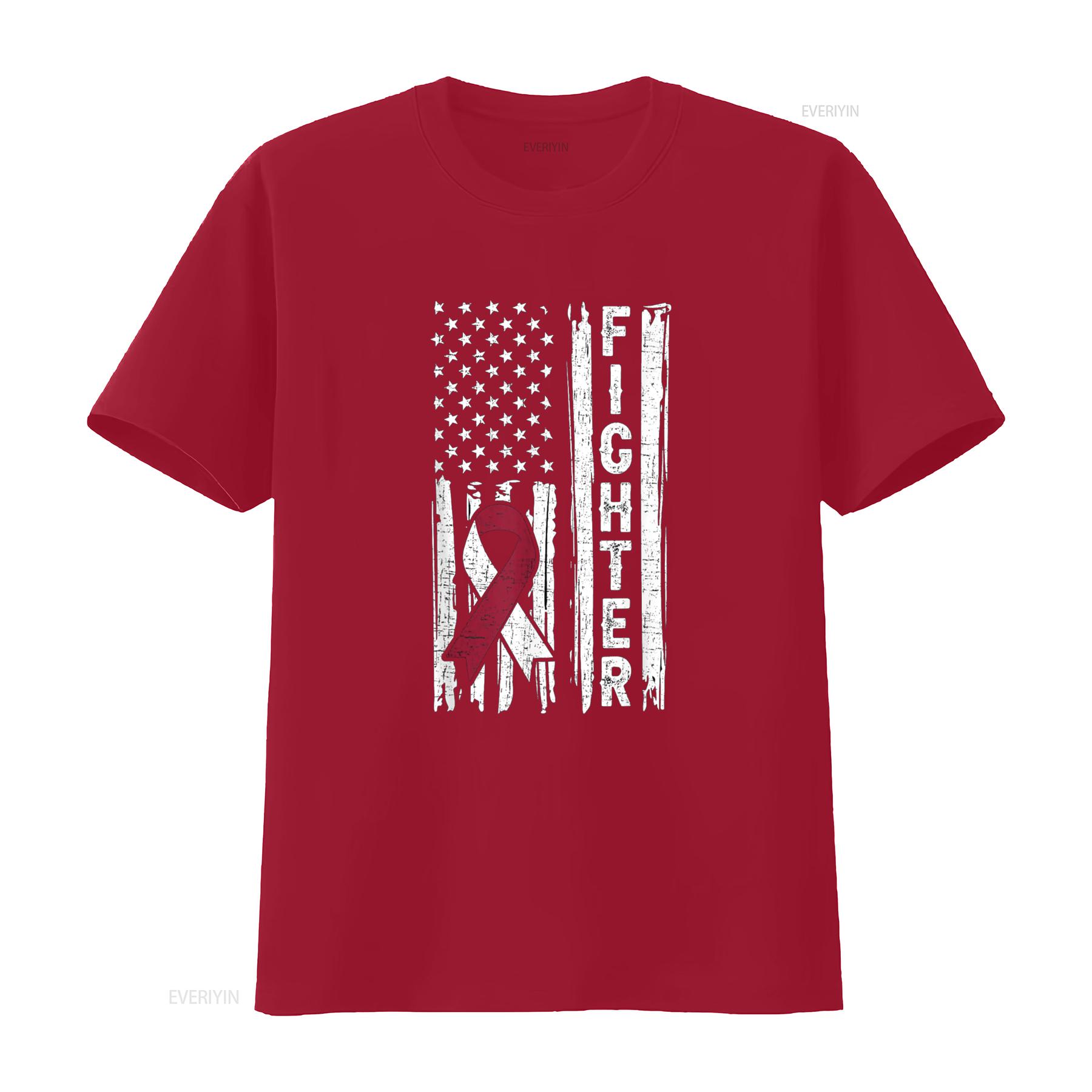 Head And Neck Cancer Patient Fighter Throat Oral Flag T Shirt vintage Washed streetwear Comfortable Soft Slightly Unisex S