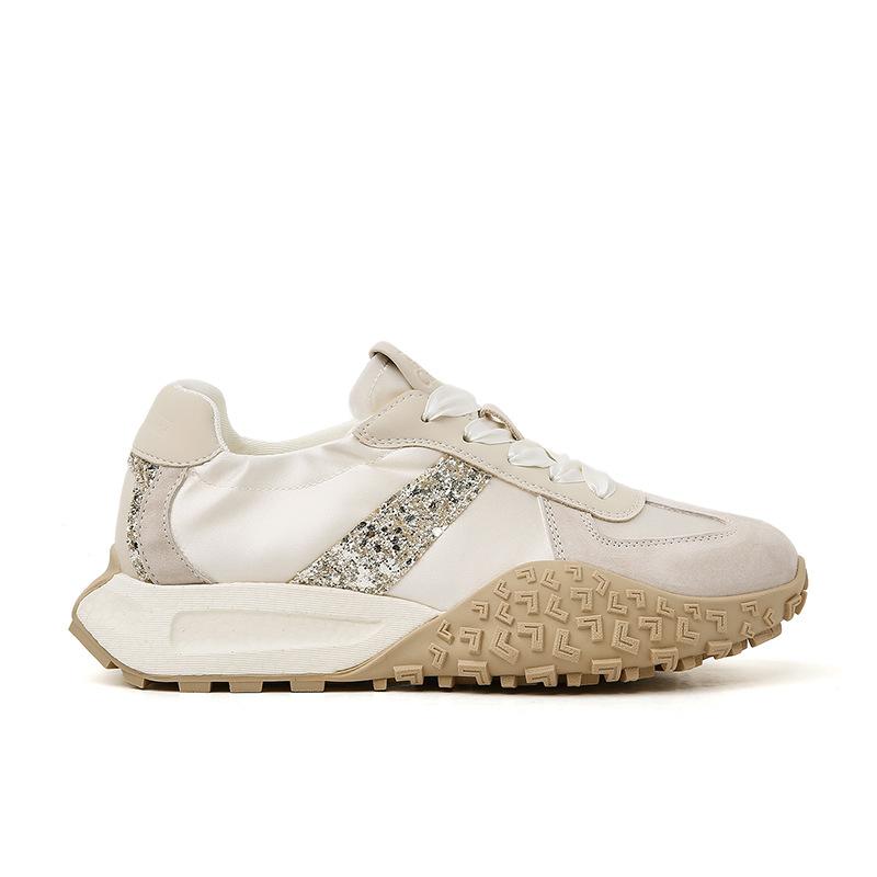 Silver Platform Heightening Shoes Casual Sports Versatile Grandma Shoes Little White Shoes