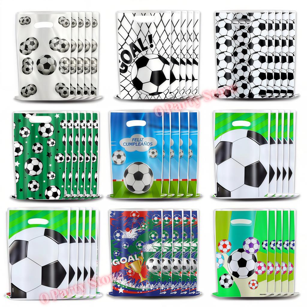Football Party Gift Bags Soccer Candy Packaging Bag Handbag Kids Boys Soccer Birthday Party Decor Football Match Party Supplies