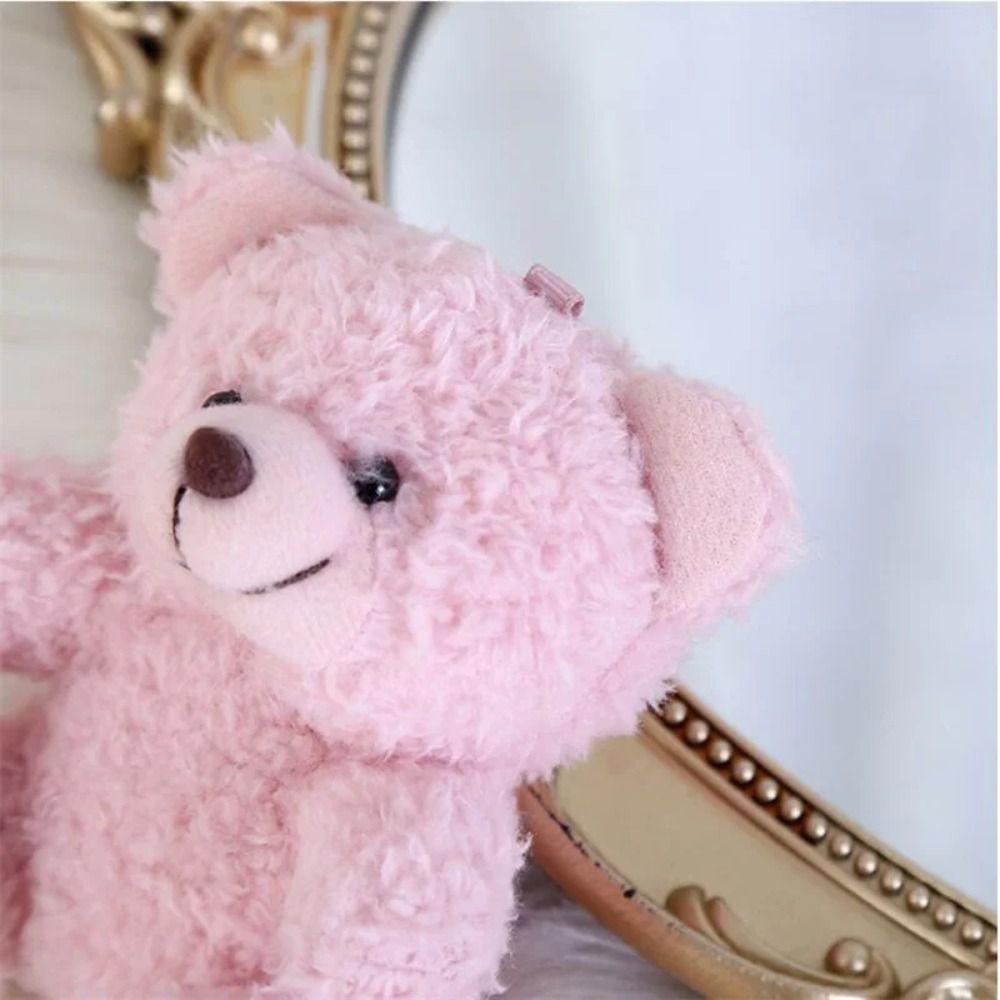 Stuffed Animals Curly Plush Sitting Doll Plush Doll Bear Bag Pendant Gifts for Baby