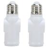 2 Stück 3-poliger Lampenfassungs-Adapterstecker Weiß E26 Glühbirne Steckdosenadapter Konverter