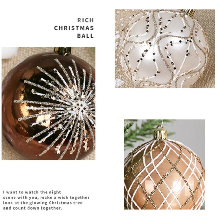 6Pcs Shimmering Christmas Ball Ornament Shatterproof Christmas Baubles Hanging Decorations for Tree Wreath Mantels