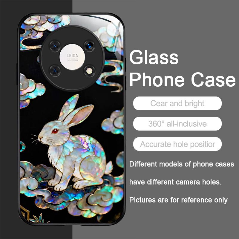 Stylish Dragon Leopard Marble Texture Tempered Glass Phone Case for Huawei Honor 400 200 100 90 80 Magic 7 Pro 6 5 Lite X9 Cover