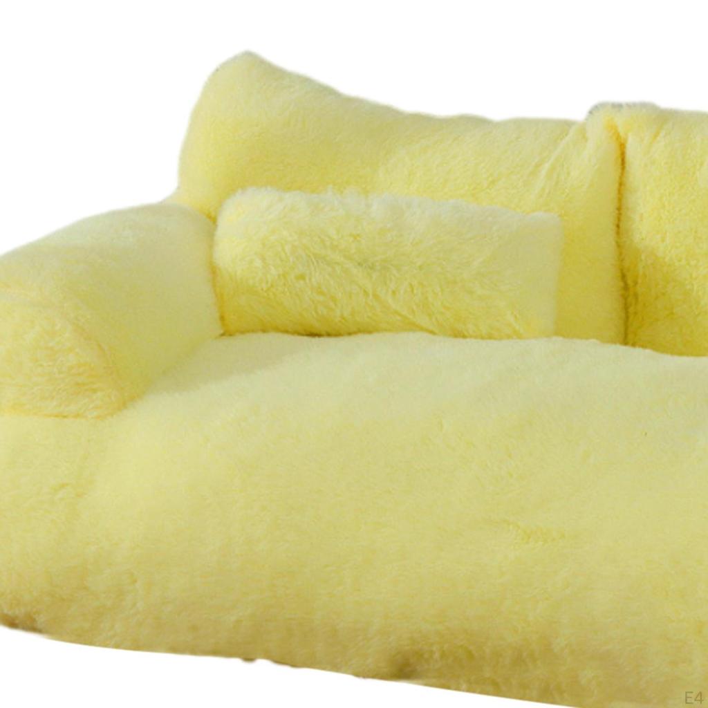 Cat Sofa Couch Pet Kennel Nonskid Bottom Bed Comfortable Mini Dog Beds for
