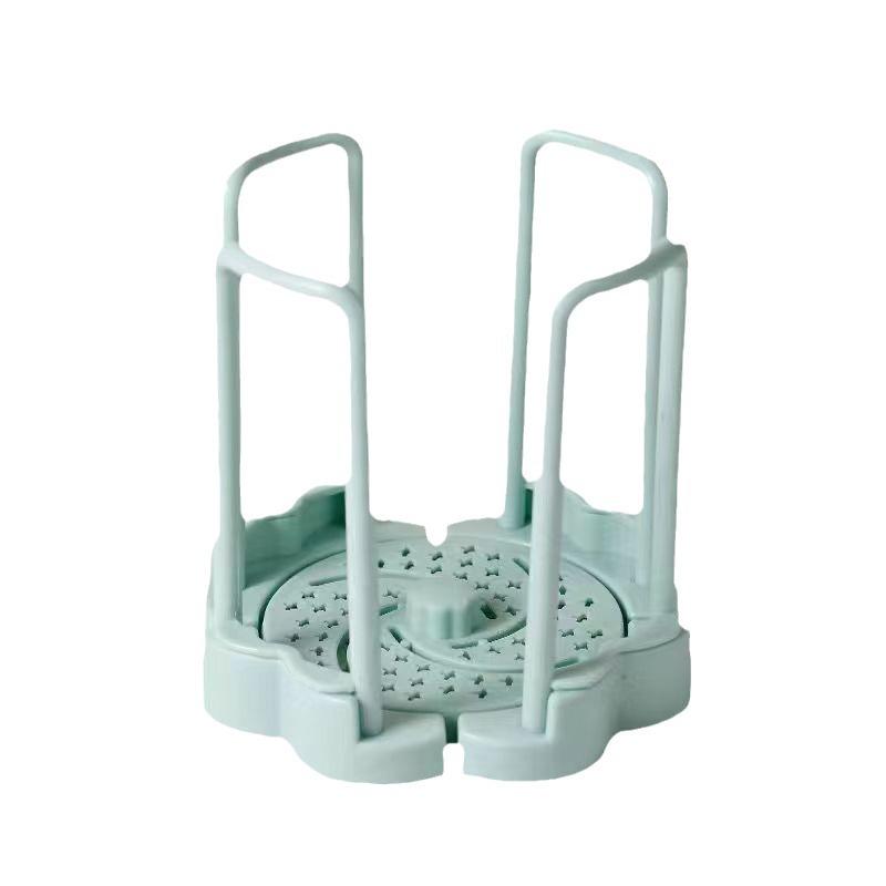 Rotating Telescopic Single-Layer Kitchen Sink Rack for Bowls and Plates