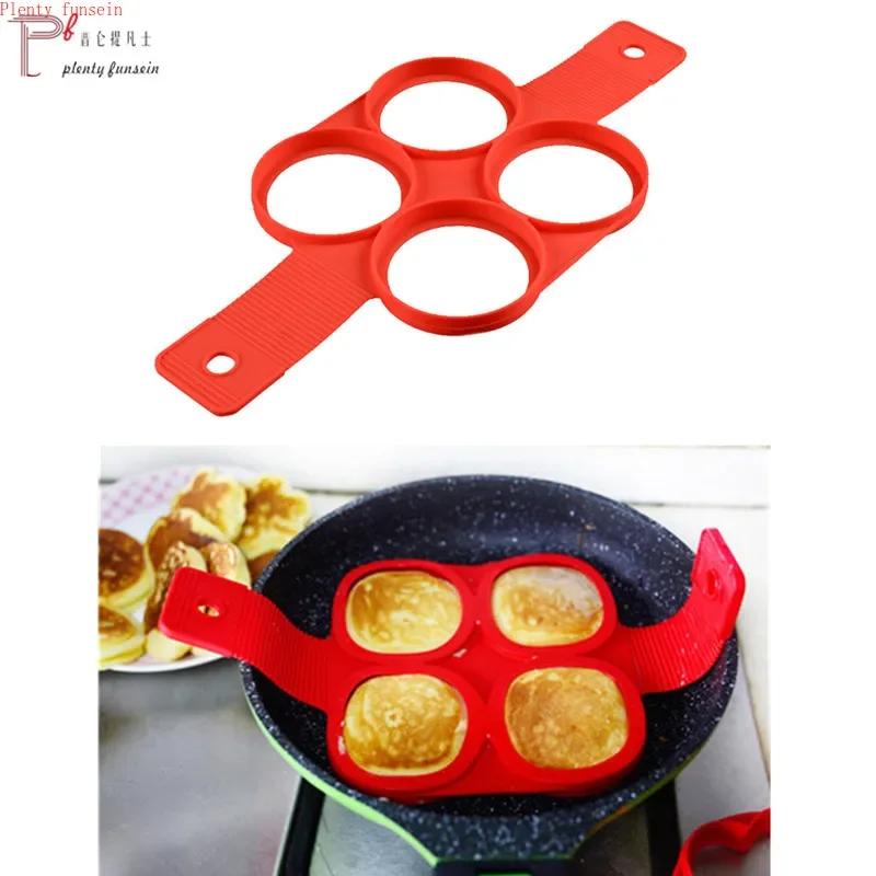 Silicone seven-hole round heart-shaped star omelette maker Multifunctional 4-hole pancake mold pancake maker