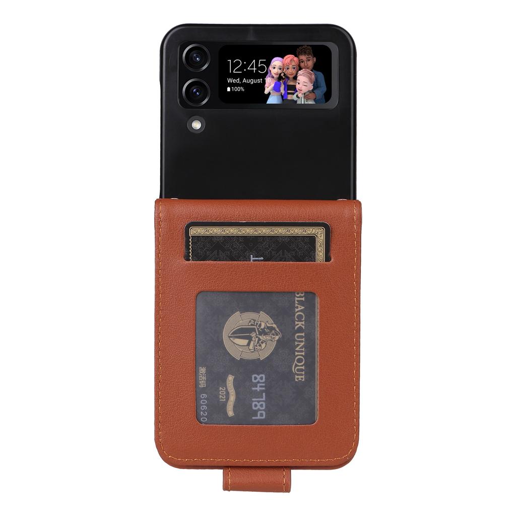Para Samsung Galaxy Z Flip4 5G Capa com Slots para Cartão Capa de Telefone em Couro PU